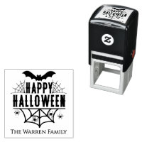 Happy Halloween Spiderweb Spiders Bats Familiennam