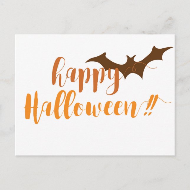 Happy Halloween - Spooky Bat Postkarte (Vorderseite)