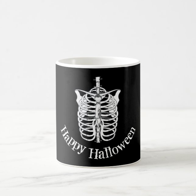 Happy Halloween Spooky Beängstigend Skeleton Spaß Kaffeetasse (Mittel)