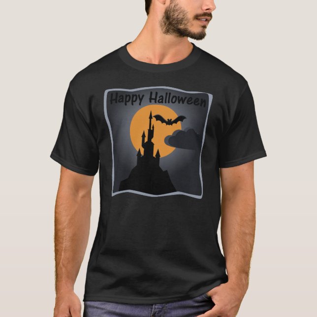 Happy Halloween Spooky Castle Men's T - Shirt (Vorderseite)