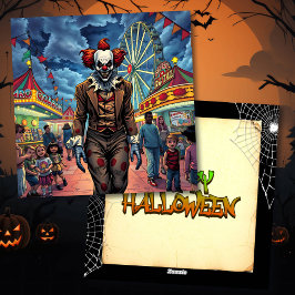 Happy Halloween | Spooky Clown Feiertagskarte