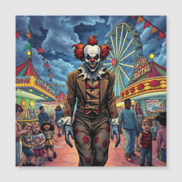 Happy Halloween | Spooky Clown Magnetkarte