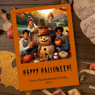 Happy Halloween Spooky Foto Holiday Card Feiertagskarte