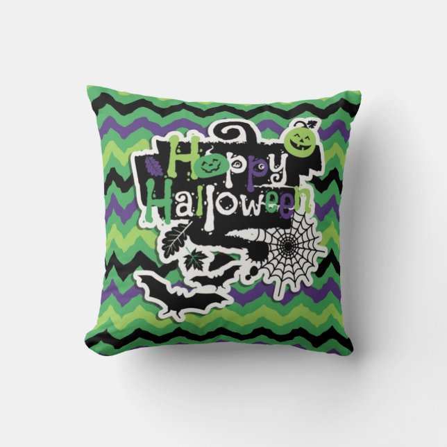 Happy Halloween Spooky Fun Kissen (Vorderseite)