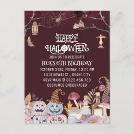 Happy Halloween Spooky Geburtstagsparty Einladung Postkarte