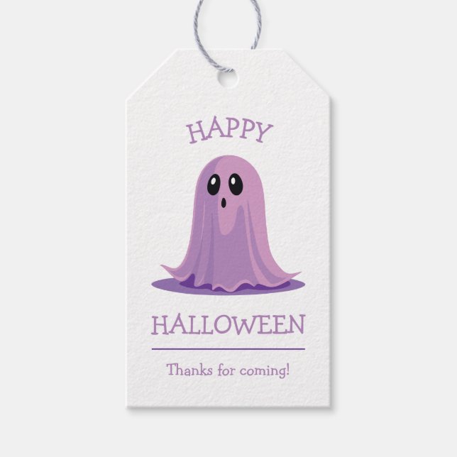 Happy Halloween Spooky Ghost Geschenkanhänger (Vorderseite)