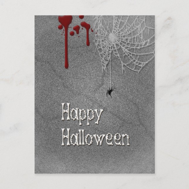 Happy Halloween Spooky Gravestone Postkarte (Vorderseite)
