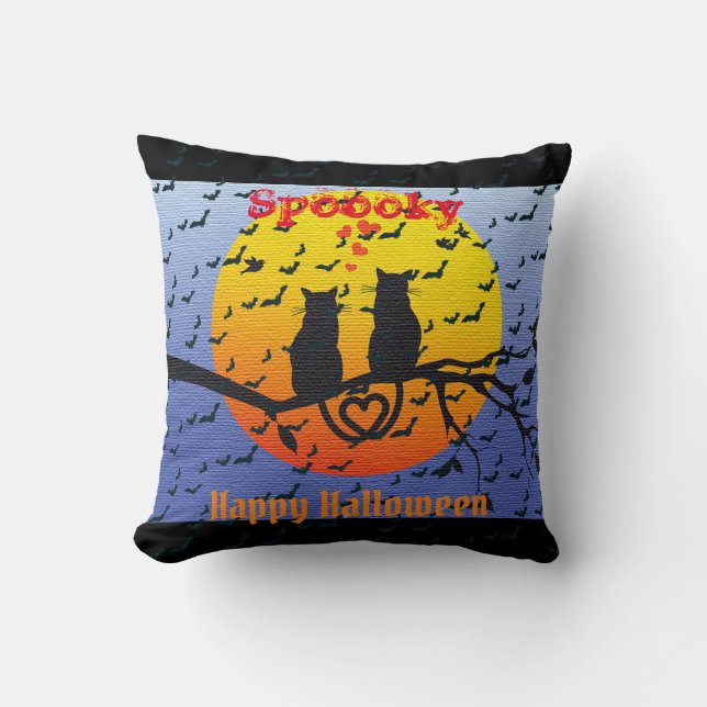 Happy Halloween Spooky Kissen (Vorderseite)