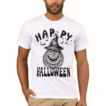 Happy Halloween, Spooky Kürbis mit Hut