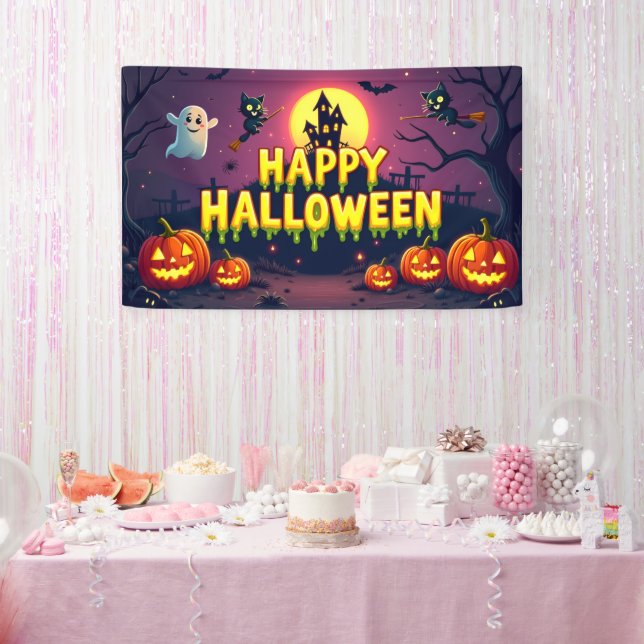 Happy Halloween Spooky & Niedlich Banner (Party)