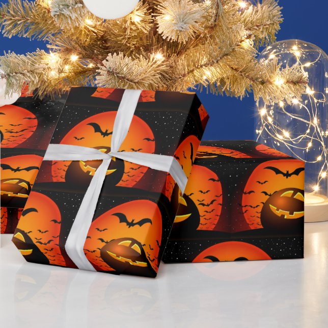 Happy Halloween Spooky Party Time Geschenkpapier (Feiertage)