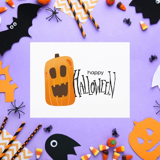 Happy Halloween Spooky Pumpkin Postkarte (Von Creator hochgeladen)