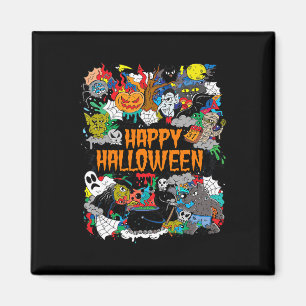 Happy Halloween Spooky Retro Magnet