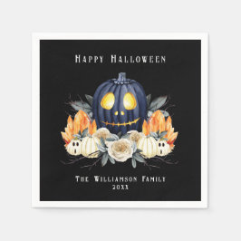 Happy Halloween Spooky Samhain Pumpkins Crystals Serviette