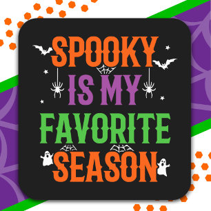 Happy Halloween Spooky Season Funny Halloween Quadratischer Aufkleber