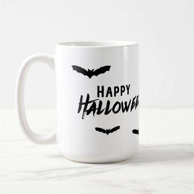 Happy Halloween Spooky Spuk Bats Kaffeetasse (Links)
