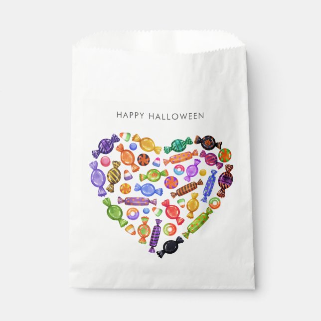 Happy Halloween Spooky Sweet Candy Heart Geschenktütchen (Vorderseite)