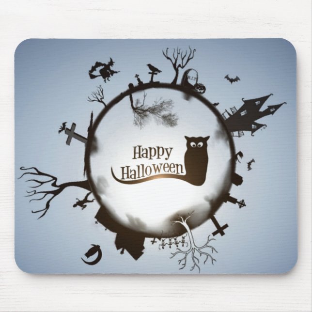 Happy Halloween Spooky Themed Mousepad (Vorne)