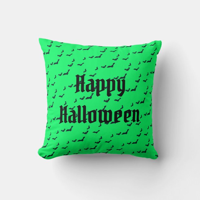Happy Halloween Spooky Throw Kissen (Vorderseite)
