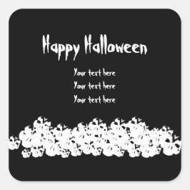 Happy Halloween Spott-Pflücken-Custom-Text Quadratischer Aufkleber