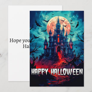 Happy Halloween Spuk Haus Feiertagskarte