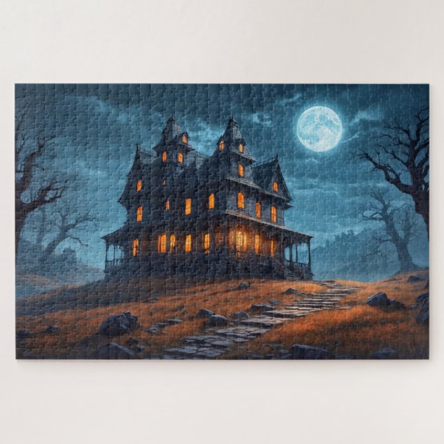 Happy Halloween | Spuk Haus Puzzle (Horizontal)