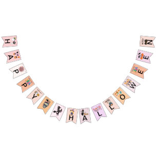 Happy Halloween Spuk House 2024 Wimpelkette