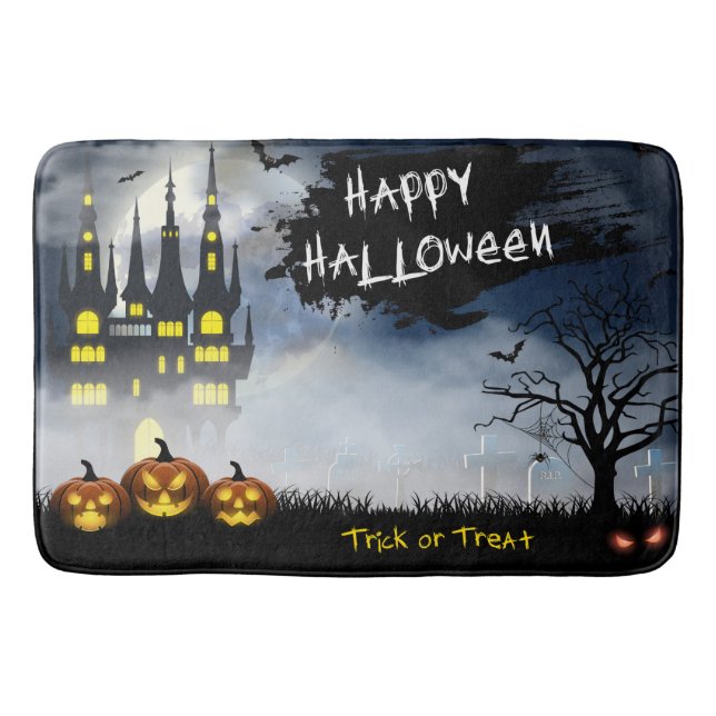 Happy Halloween Spuk House Bath Mat Badematte (Vorderseite)