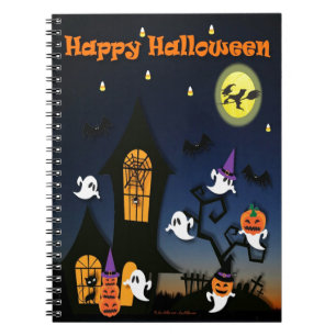 Happy Halloween Spuk House Notizblock
