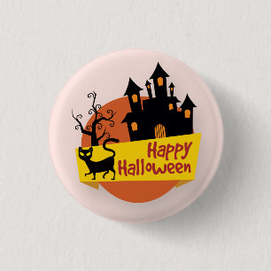 Happy Halloween Spuk House   Schaltfläche Button