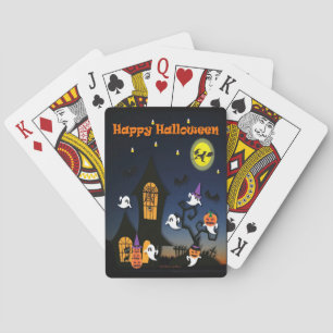 Happy Halloween Spuk House Spielkarten