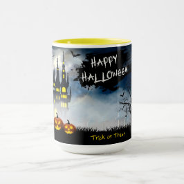 Happy Halloween Spuk Szene Tasse
