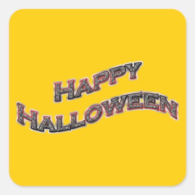 Happy Halloween Square Stickers (Vorderseite)
