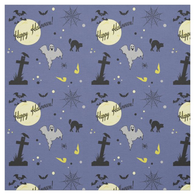 Happy Halloween Stoff (Muster)