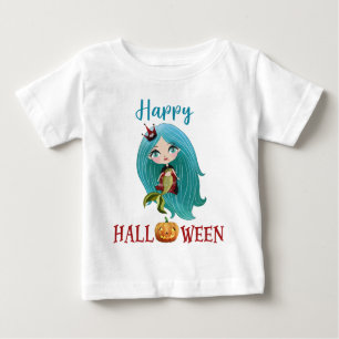 Happy Halloween T - Shirt Girl Baby Mermaid T - Sh