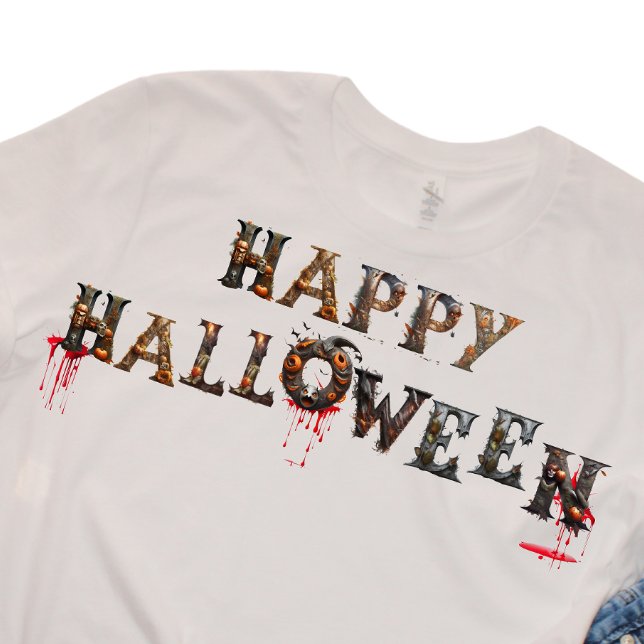 Happy Halloween T - Shirt von Posh Little Finds (Image will appear smaller on toddler's shirt as toddler's shirt is smaller.)
