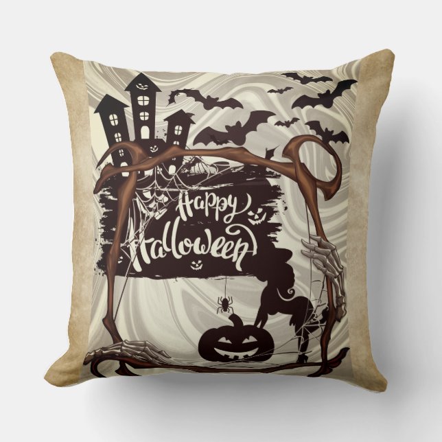 Happy Halloween, Throw Kissen (Vorderseite)