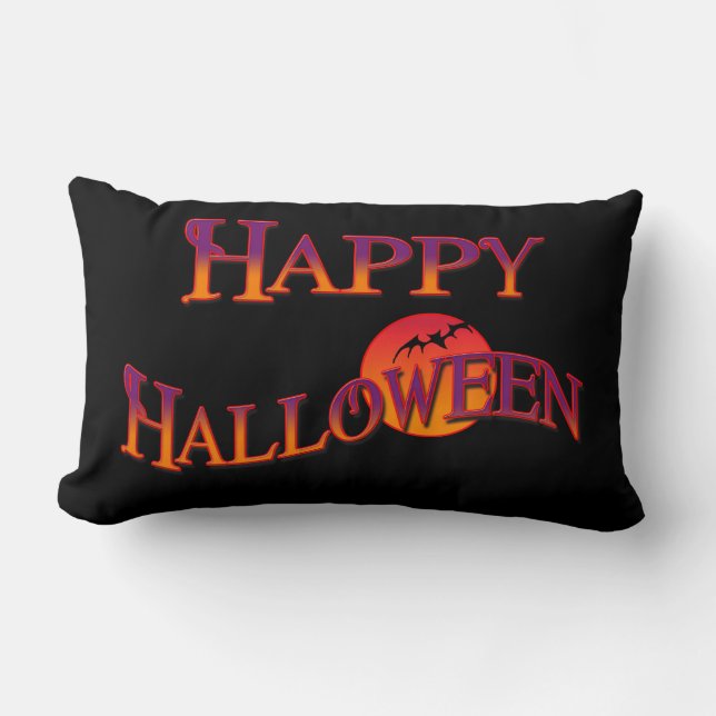 Happy Halloween Throw Kissen (Vorderseite)