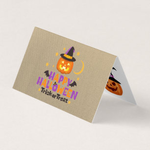 Happy Halloween Tiny Cards Trick oder Treat Visitenkarten