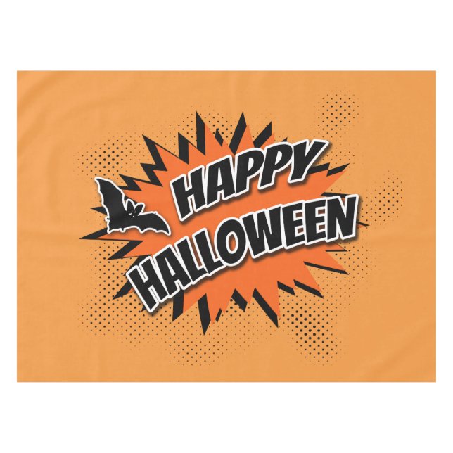 Happy Halloween Tischdecke (Vorderseite (Horizontal))