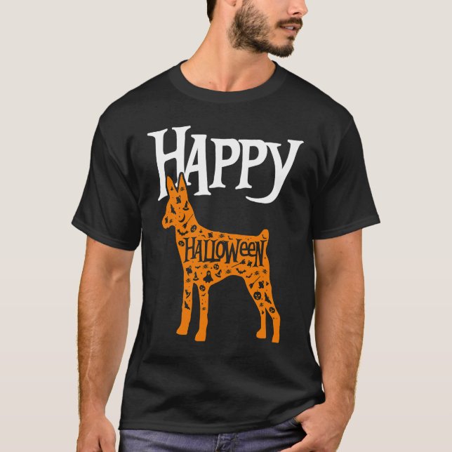 Happy Halloween Toy Fox Terrier T-Shirt (Vorderseite)