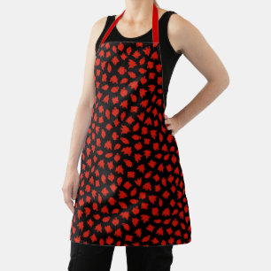 Happy Halloween Trendy Red Ghost Schürze