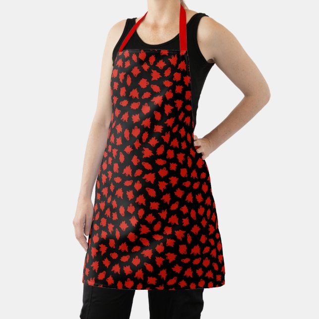 Happy Halloween Trendy Red Ghost Schürze (InSitu)
