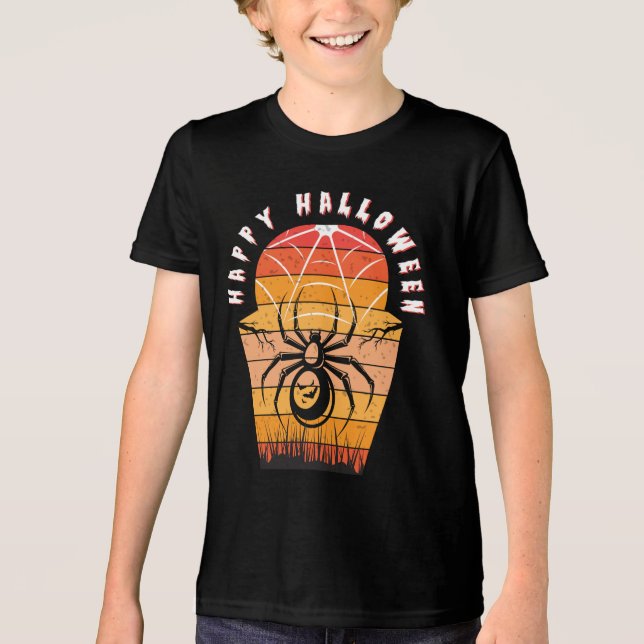 Happy Halloween Tri-Blend Shirt (Vorderseite)