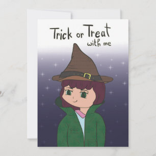 Happy Halloween Trick oder Leckerbissen mit mir Feiertagskarte