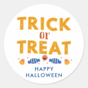 Happy Halloween Trick oder Treat Kids Party Runder Aufkleber