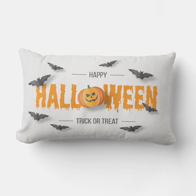 Happy Halloween Trick oder Treat Lendenkissen (Vorderseite)