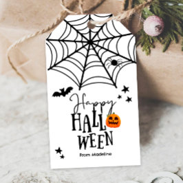 Happy Halloween Trick oder Treat Spiderweb Spooky Geschenkanhänger