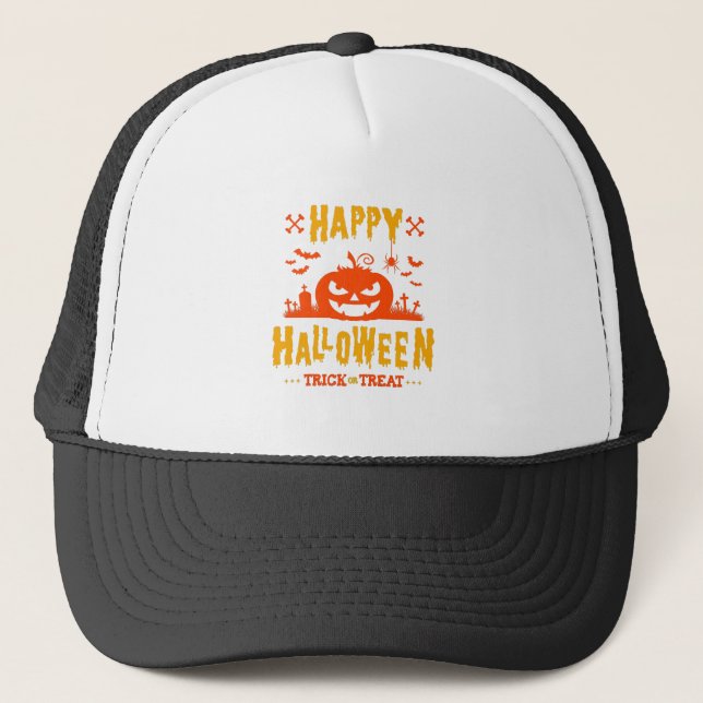 Happy Halloween, Trick oder Treat Truckerkappe (Vorderseite)