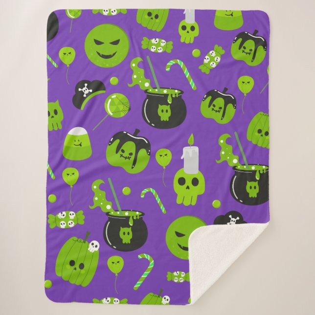 Happy Halloween Trick or Treat Sherpadecke (Vorderseite)